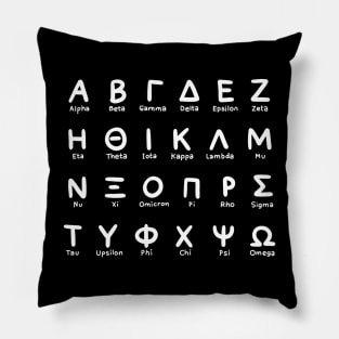 Greek Alphabet Pillow