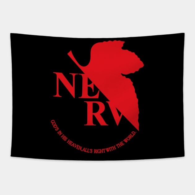 NERV logo Tapestry by kaliyuga