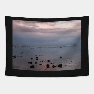 Rocks and sea breakers off the Frisian coast, Netherlands Tapestry