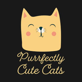 purrfectly cute cats funny cats T-Shirt