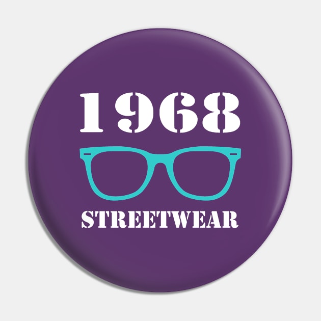 1968 (GLASSES) WHITE Pin by impacteesstreetwear