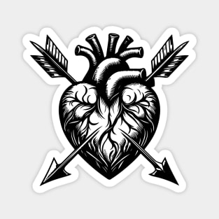 Tattoo with heart and arrows Magnet