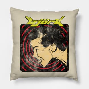 Bjork Comic Vintage Pillow