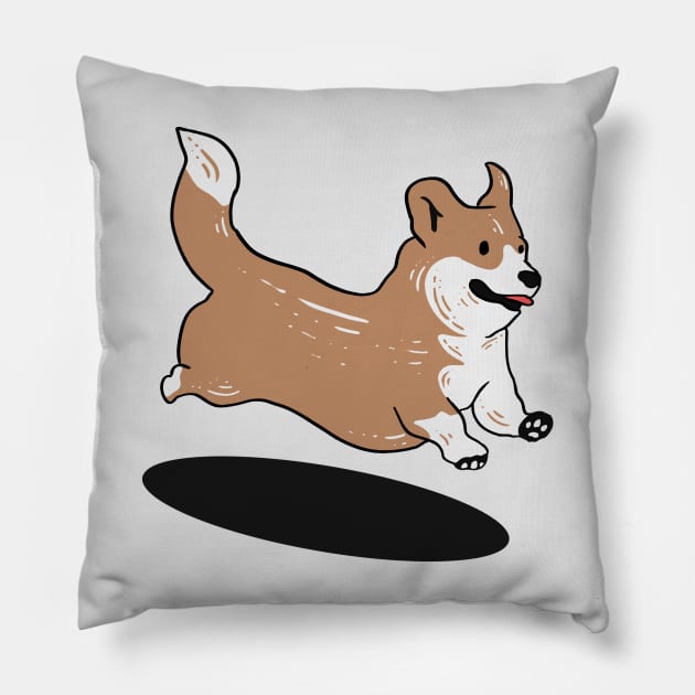 Cute Corgi I Pillow by Sweet Sugar