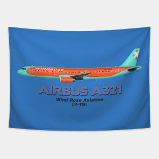 Airbus A321 - Wind Rose Aviation Tapestry