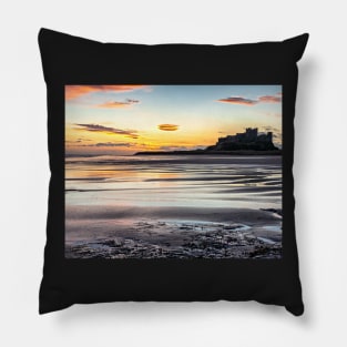 Bamburgh Castle Sunrise Pillow