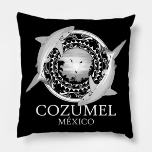 Caribbean Reef Sharks Cozumel Mexico Pillow