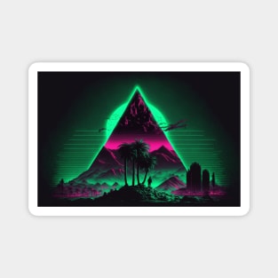 Synthwave Aesthetic Eye Of The Illuminati Magnet