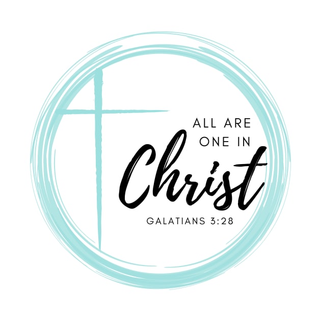 All Are One In Christ Galatians 3:28 Bible Verse Sticker by ichewsyou