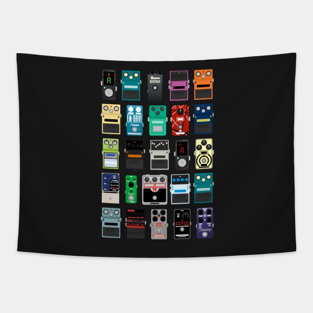 Pedal Board #2 Tapestry by d13design