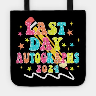 Last Day Autographs, Peace Out School, Last Day of School, End of School, Graduation, Class Dismissed Tote