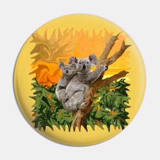 Koala Sunset Pin