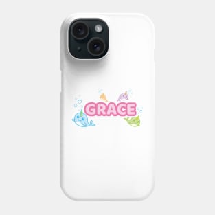 Personalised 'Grace' Narwhal (Sea Unicorn) Design Phone Case