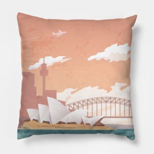 Australia. Retro travel poster Pillow