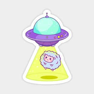 Sheep Abduction - Alien Spaceship Magnet