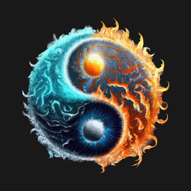 Ice and Fire, Sun and Moon by aicharactersart