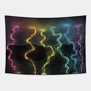 Rainbow Lightning Tapestry