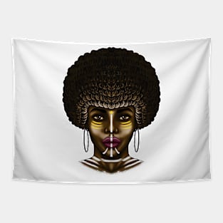 Afro girl Afro woman Afro queen beautiful Afro girl Tapestry