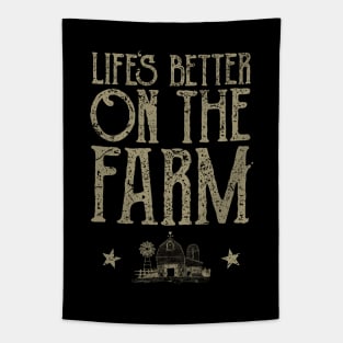 Life Is Better On The Farm Tapestry