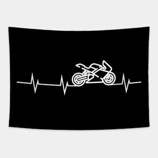 Motorcycle Heartbeat Tapestry