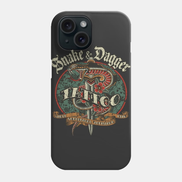 Snake & Dagger Tattoo 1976 Phone Case by JCD666