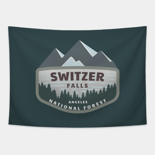 Switzer Falls Angeles National Forest Logo Tapestry by Spatium Natura