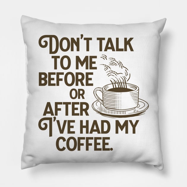 Coffee Grump Pillow by Friend Gate