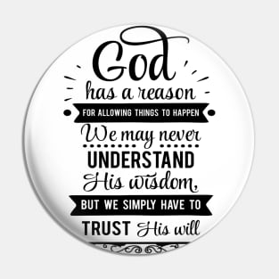 Trust GOD's WILL Pin