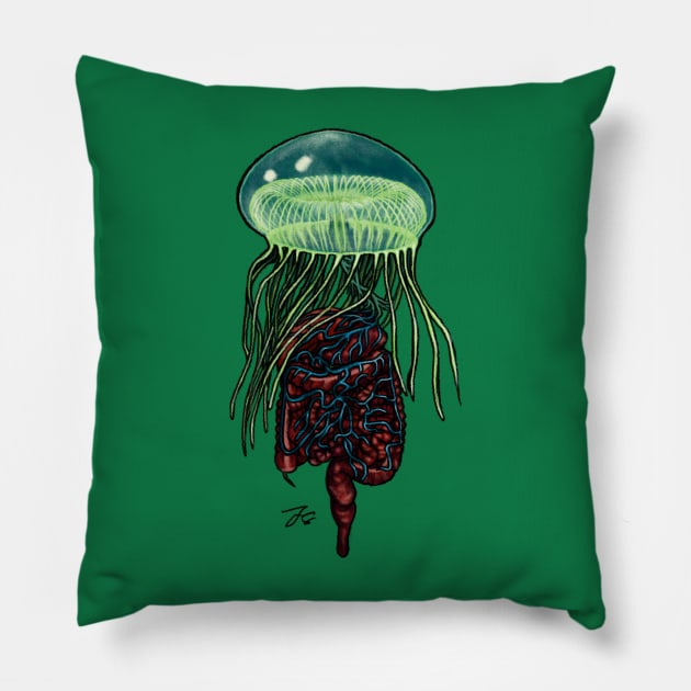 Vagus Nerve & Gut Jelly Pillow by FreyStrandDraws