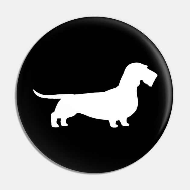 Wire Haired Dachshund Silhouette | Teckel Pin by Coffee Squirrel