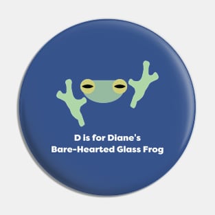 Diane's Bare-Hearted Glass Frog Pin