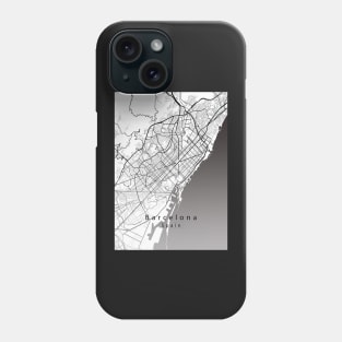 Barcelona Spain City Map Phone Case