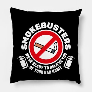 Smokebusters No Smoking Sign Logo Pillow