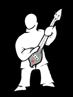 Bass Icon Musician Logo Magnet