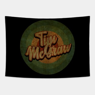 Circle Retro Vintage Tim McGraw Tapestry