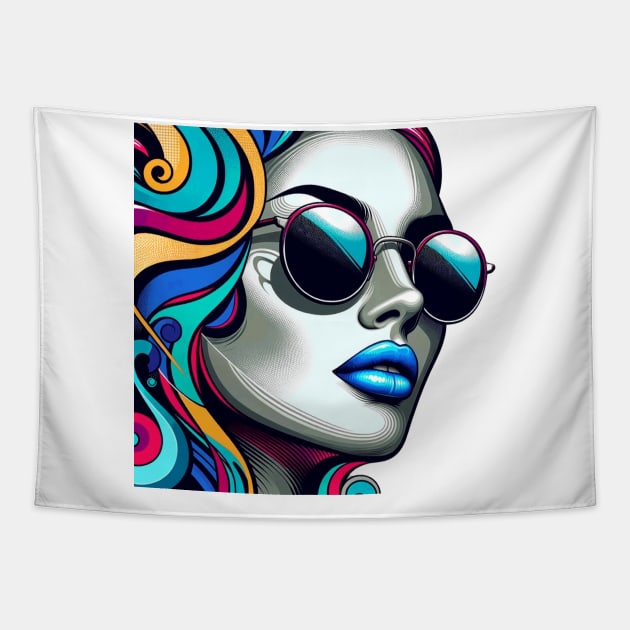 Volto Donna Trendy 8 | Trendy Woman Face 8 | Color Tapestry by Betta's Collections