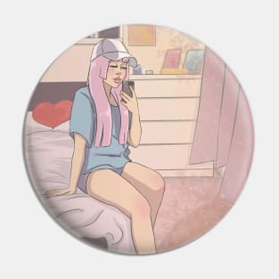 Anime Girl Bedroom Pin