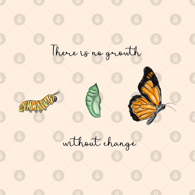 Metamorphosis | There is no growth without change | Caterpillar, Chrysalis and Butterfly by Lizzamour