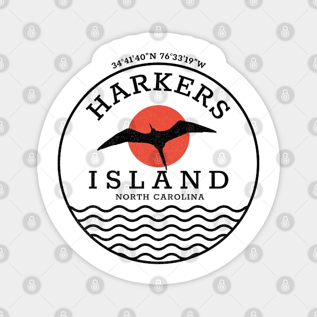 Harkers Island, NC Summertime Vacationing Seagull Sunrise Magnet by Contentarama