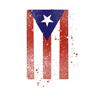 Spray Paint Puerto Rican Flag T-Shirt