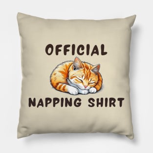 Napping shirt cat Pillow