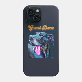 Great Dane Retro by Robert Phelps Phone Case