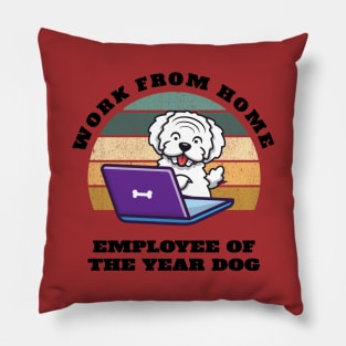 Work From Home Employee Of The Year Dog Pillow