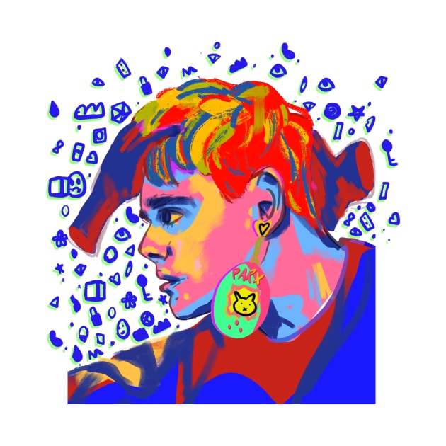 awsten knight rainbow tamagotchi portrait by mol842