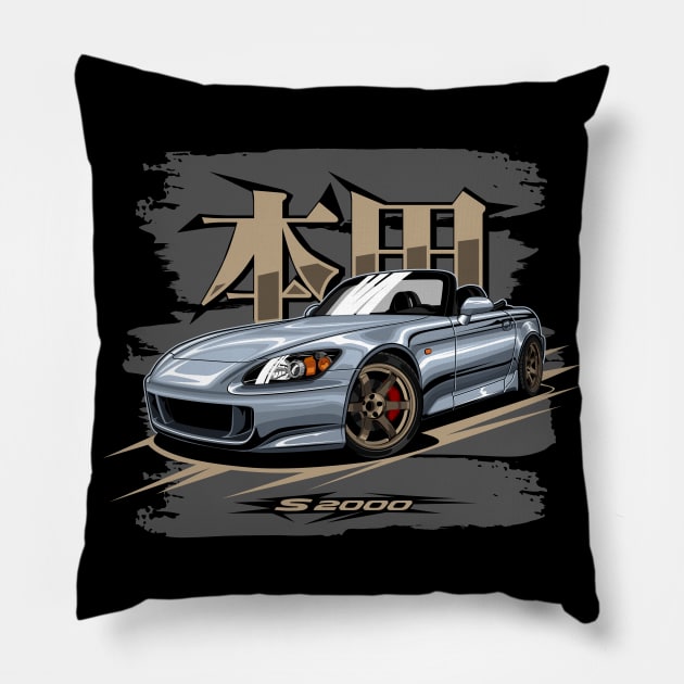 Honda S2000 AP2 Roadster Pillow by idrdesign