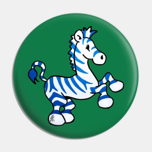 Blue zebra Pin