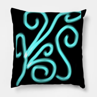 Neon flowers pattern Pillow