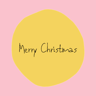 Merry Christmas - Yellow Background T-Shirt