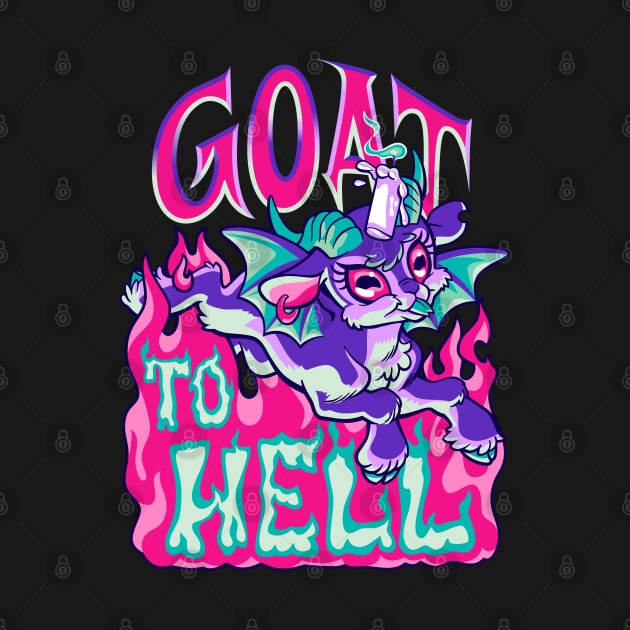 Goat to Hell ~ Cute Satanic Goat by CTKR Studio