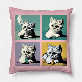 Burmilla Pop Art - Cute Kitties Pillow